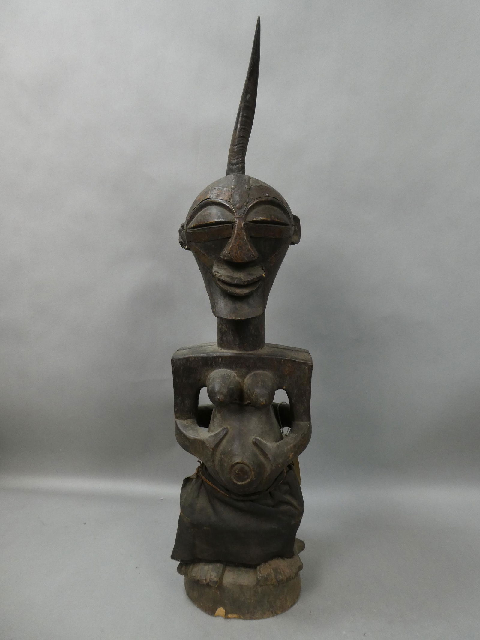Large Songye Nkisi Congo Power Figure Carved Wood Statue (1 of 9)
