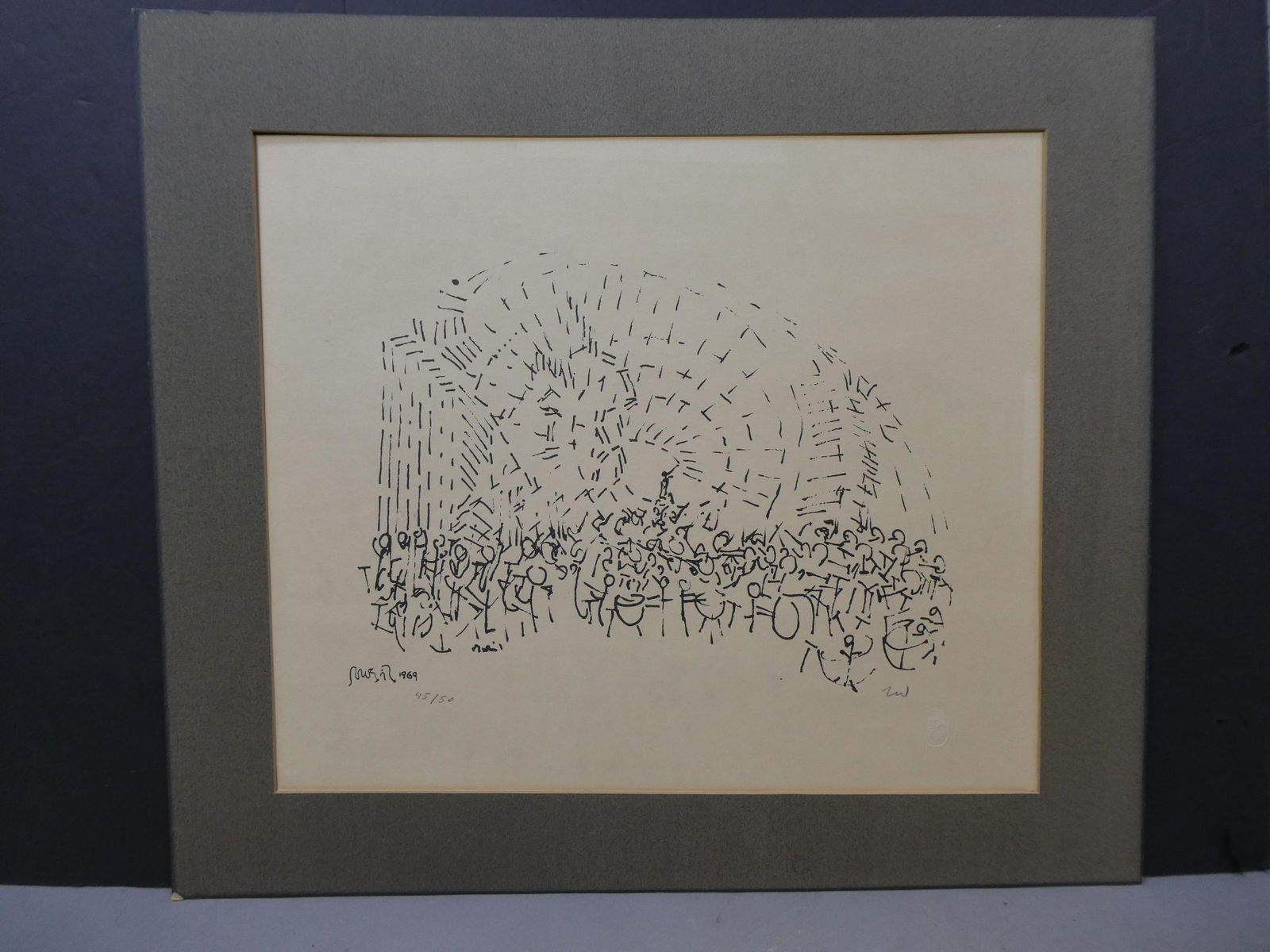 1969 Markus Raetz Ltd Ed Pencil Signed Lithograph: 1969 Markus Raetz Ltd Ed Pencil Signed Lithograph. Number 45/50. Unframed with matting. Measurements in inches: 25 x 22 1/2, image: 20 x 17 Condition:Good with no problems Shipping:We offer in-house s