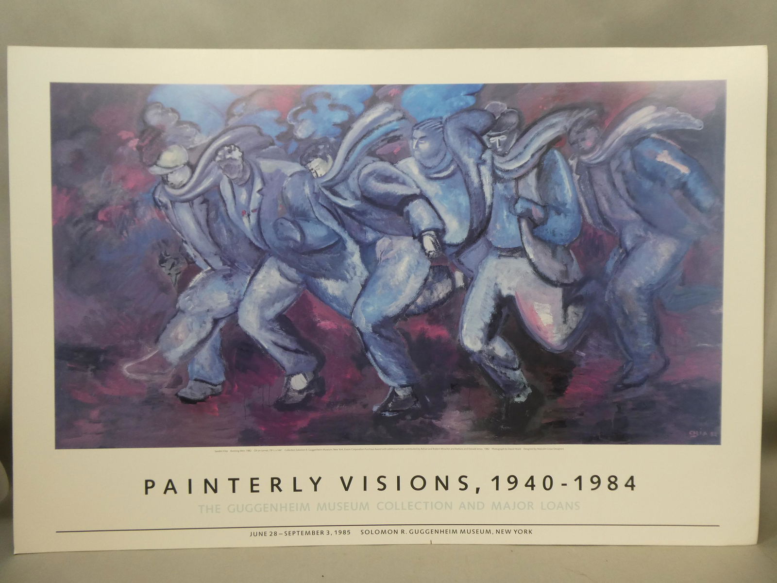 1982 Sandro Chia Running Men Guggenheim Museum Expo Poster (1 of 13)