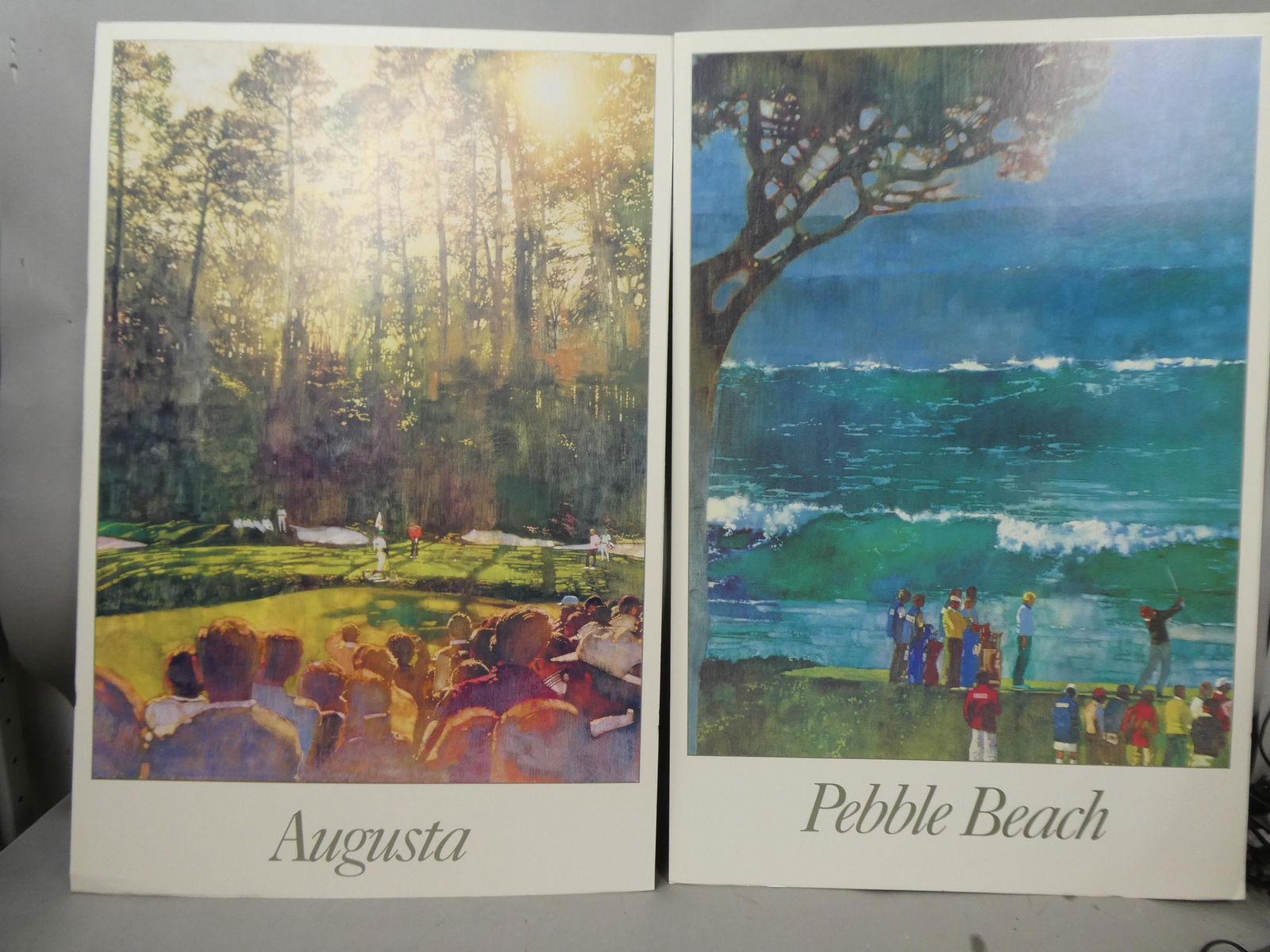 Pair Bernie Fuchs Golf Posters Pebble Beach & Augusta (1 of 10)