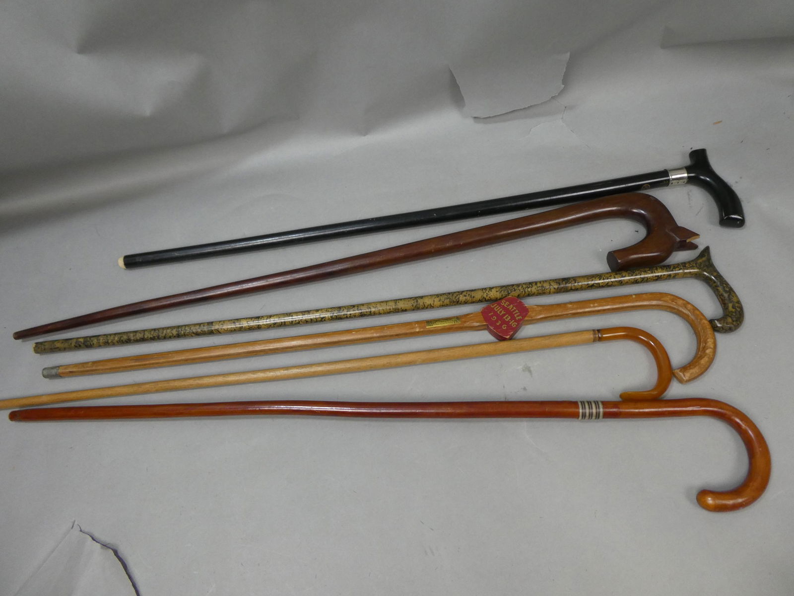 Lot 6 Assorted Walking Stick Canes Germany Bakelite Shriners etc (1 of 10)