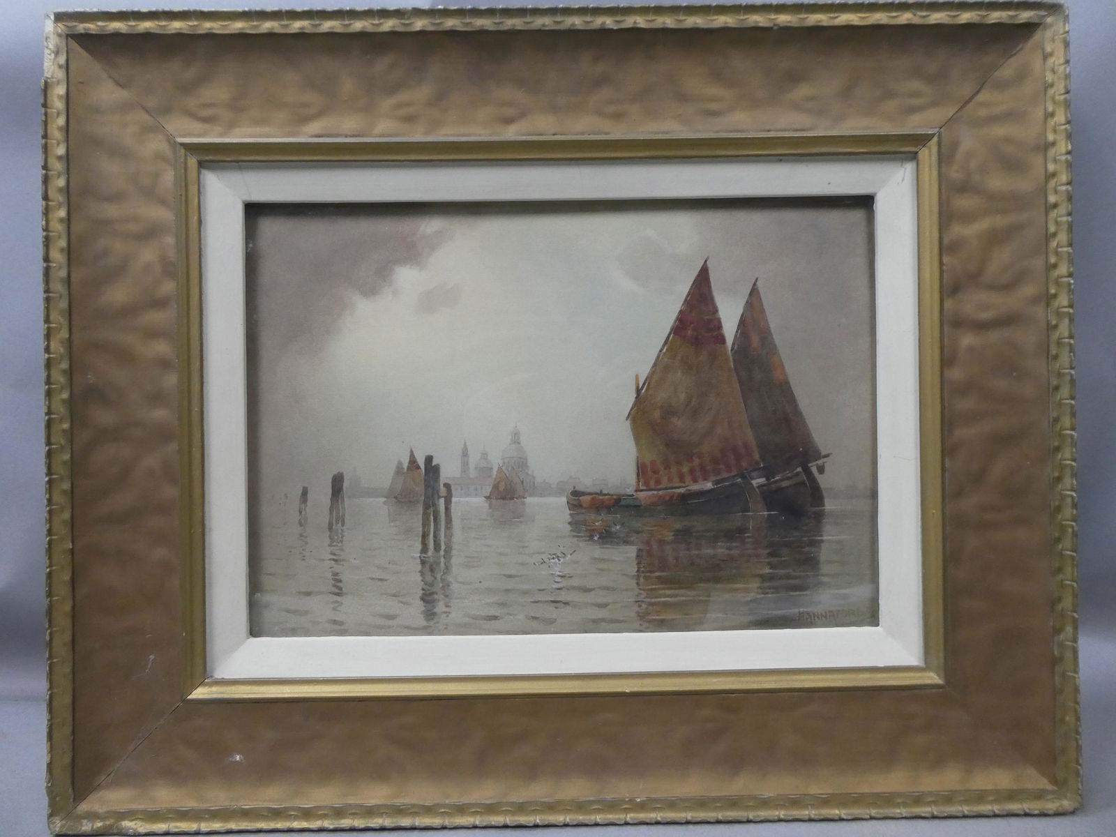 Charles Hannaford View of Venice Watercolor Painting (1 of 18)