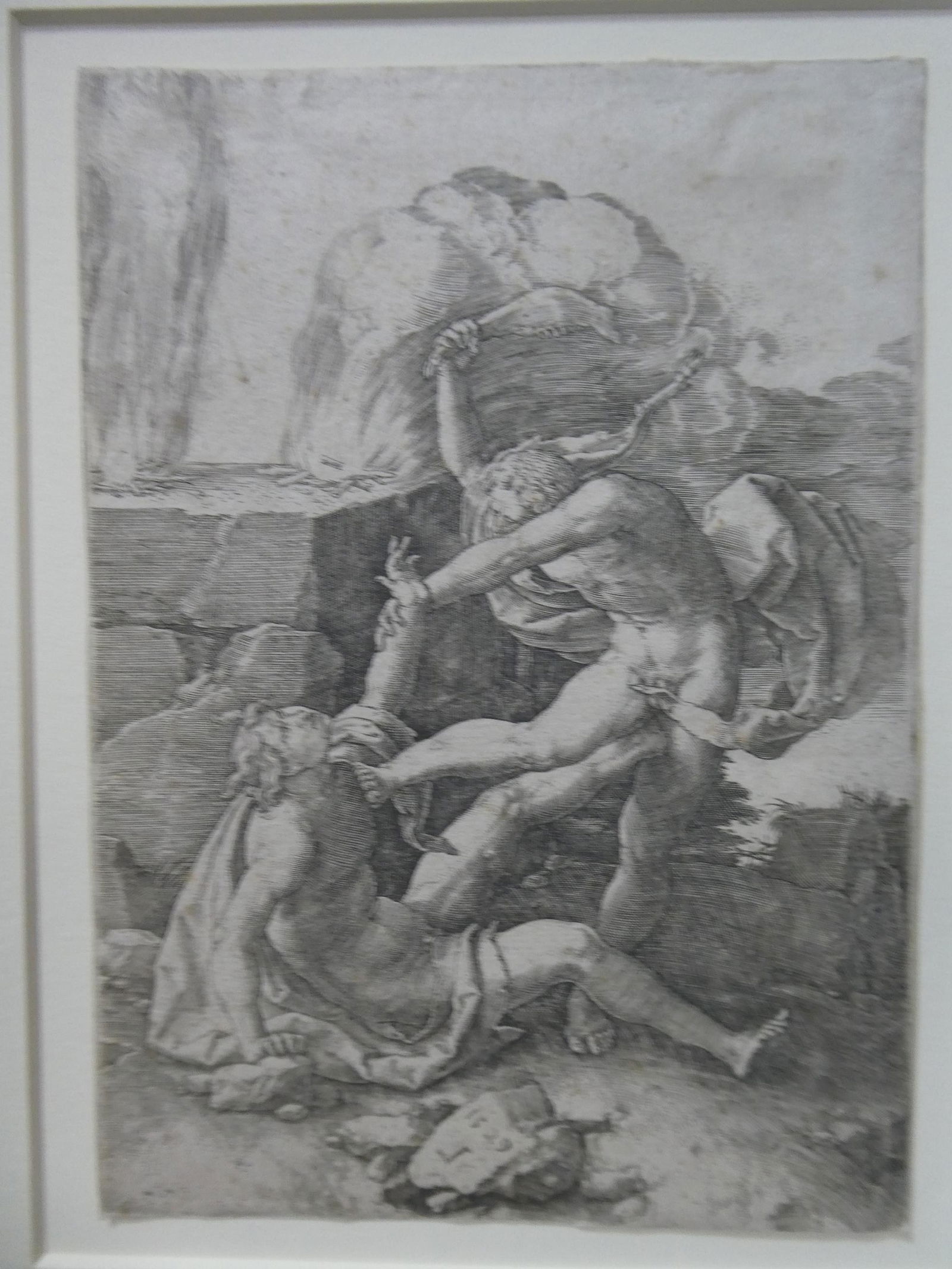 c1529 Lucas Van Leyden Original Etching Cain Killing Abel (1 of 6)