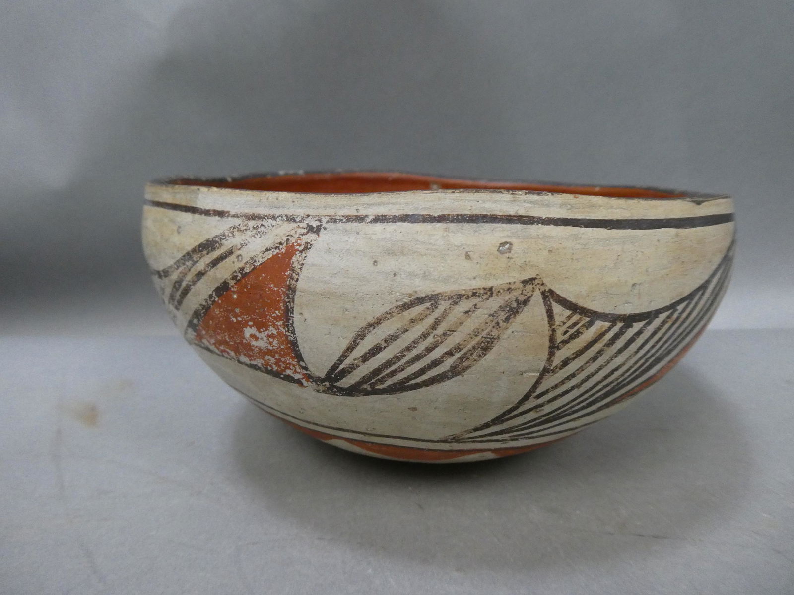 Vintage Isleta Pueblo Polychrome Art Pottery Bowl (1 of 5)