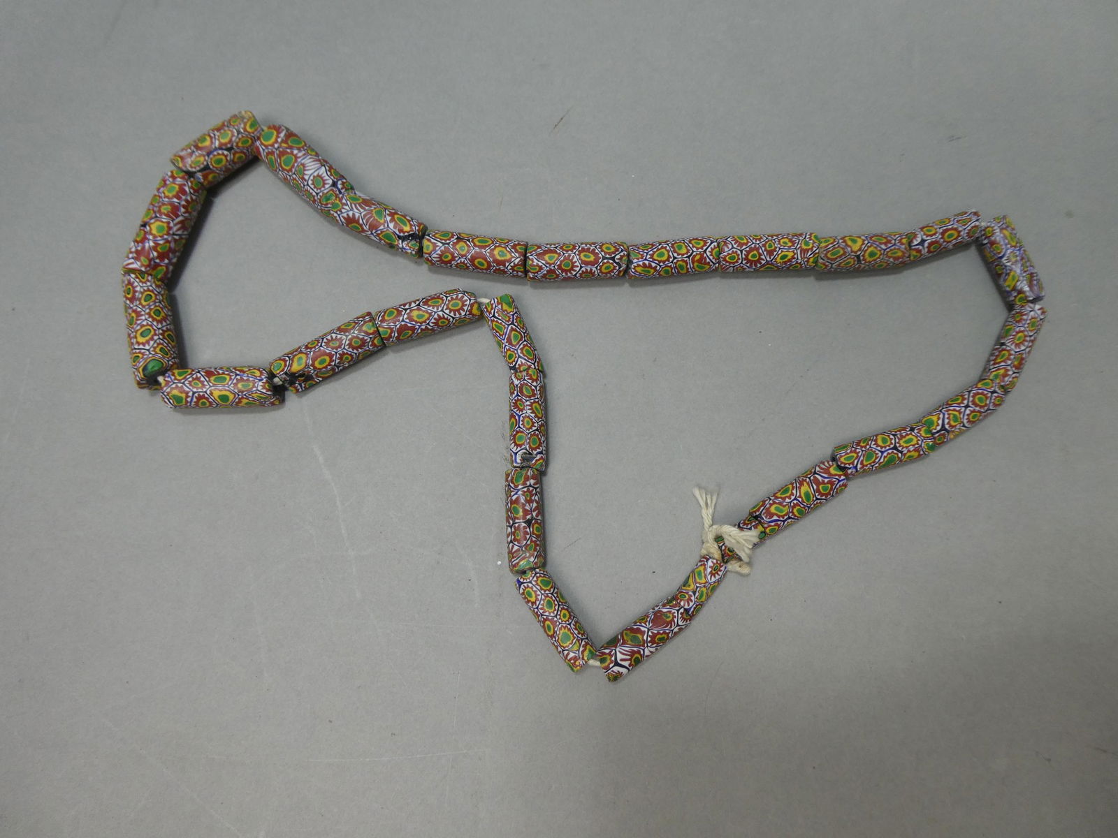 Antique Millefiori Venetian Glass African Trade Large Bead Beaded Necklace (1 of 6)