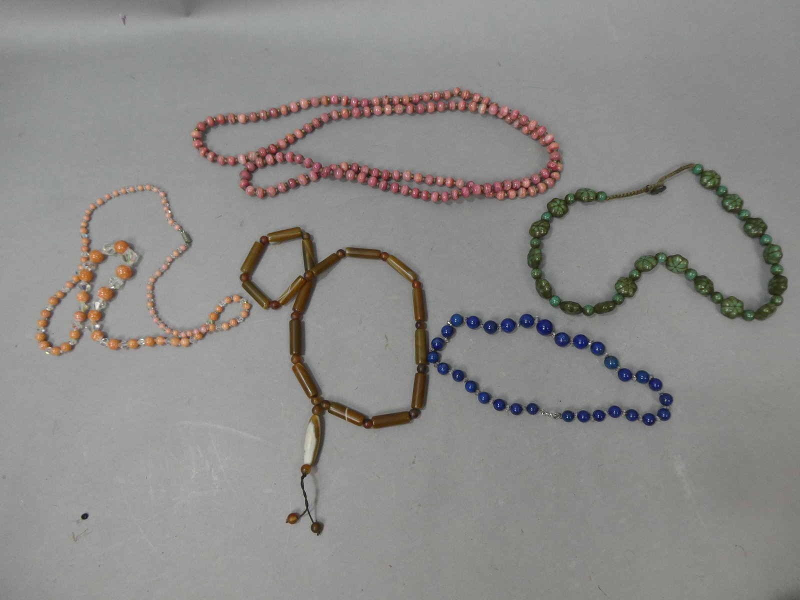 Lot 5 Venetian Glass African Trade Assorted Beaded Necklaces w/ Sodalite Rhodolite etc (1 of 14)