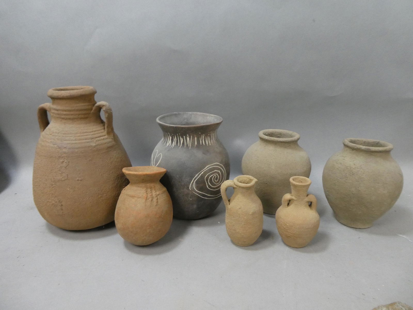 Lot 7 Repro Assorted Ancient Terra Cotta Pottery Vessels (1 of 9)