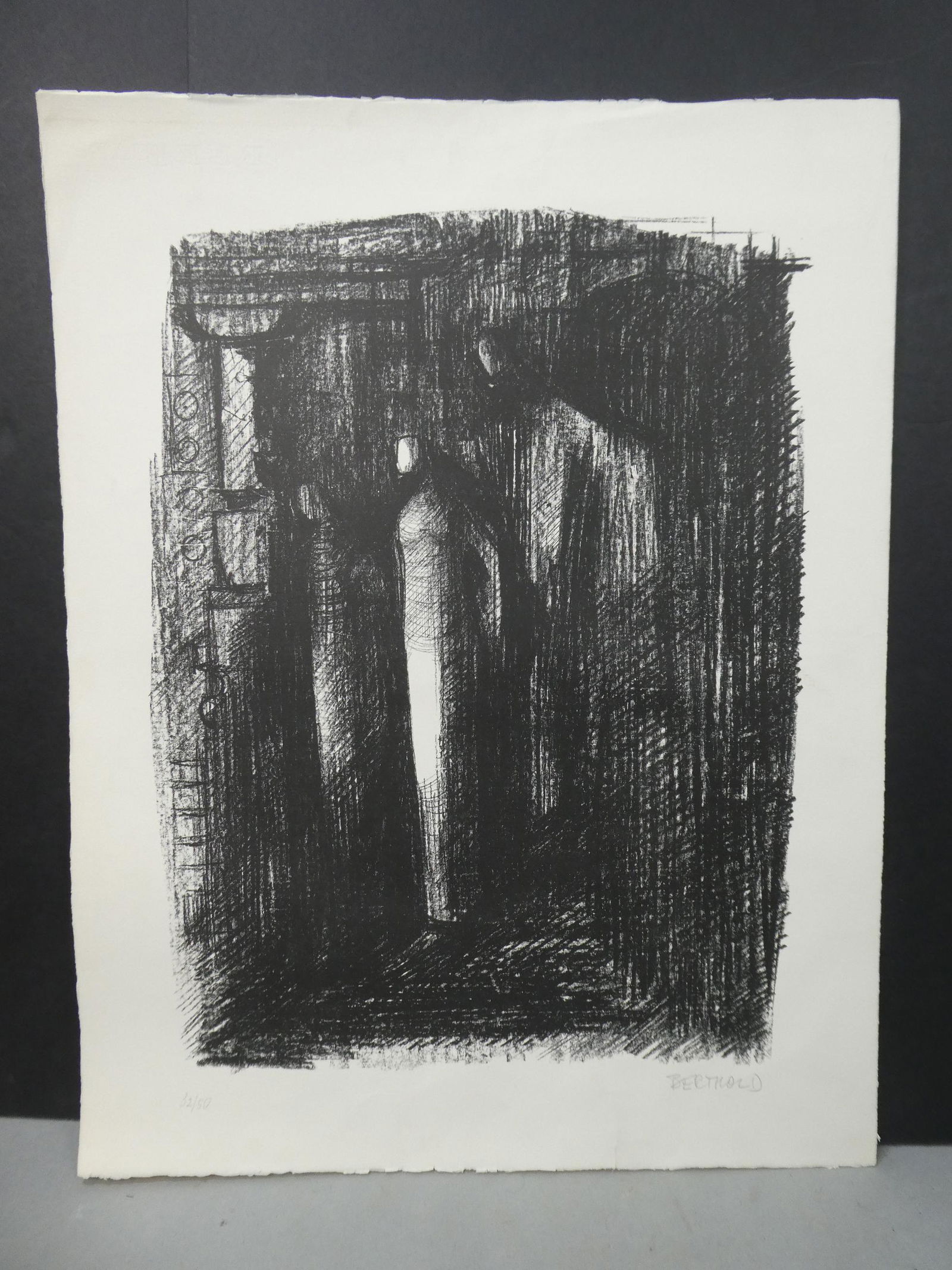 Joachim Berthold 32/50 Three Figures Pencil Signed Lithograph (1 of 13)