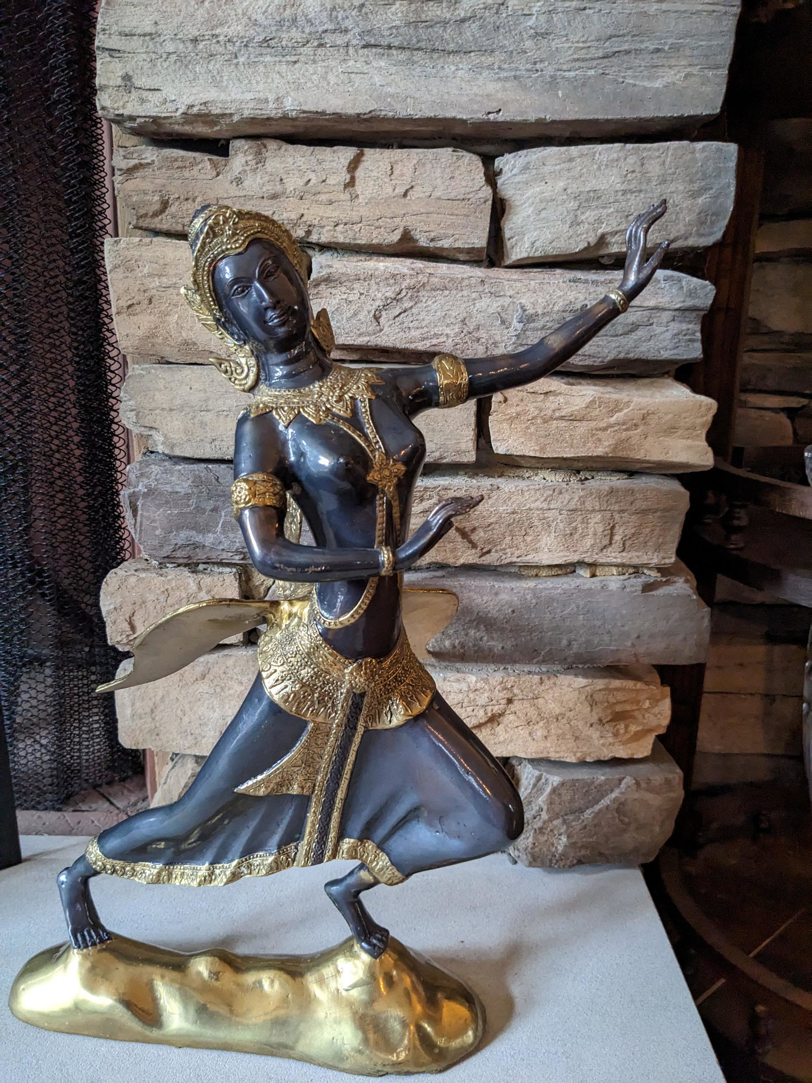 Vintage Thai Bronze Statue Figurine of Parvati (1 of 8)