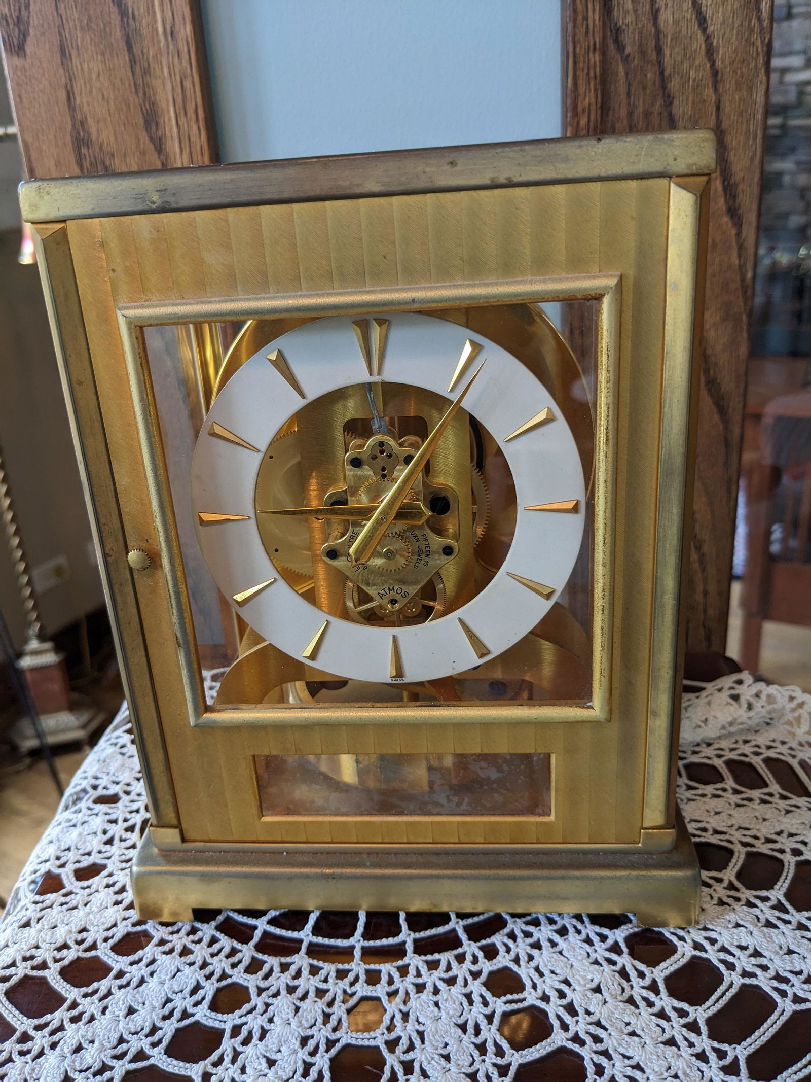 Le Coultre Atmos Brass & Class Clock w/ Tuxedo Case (1 of 8)