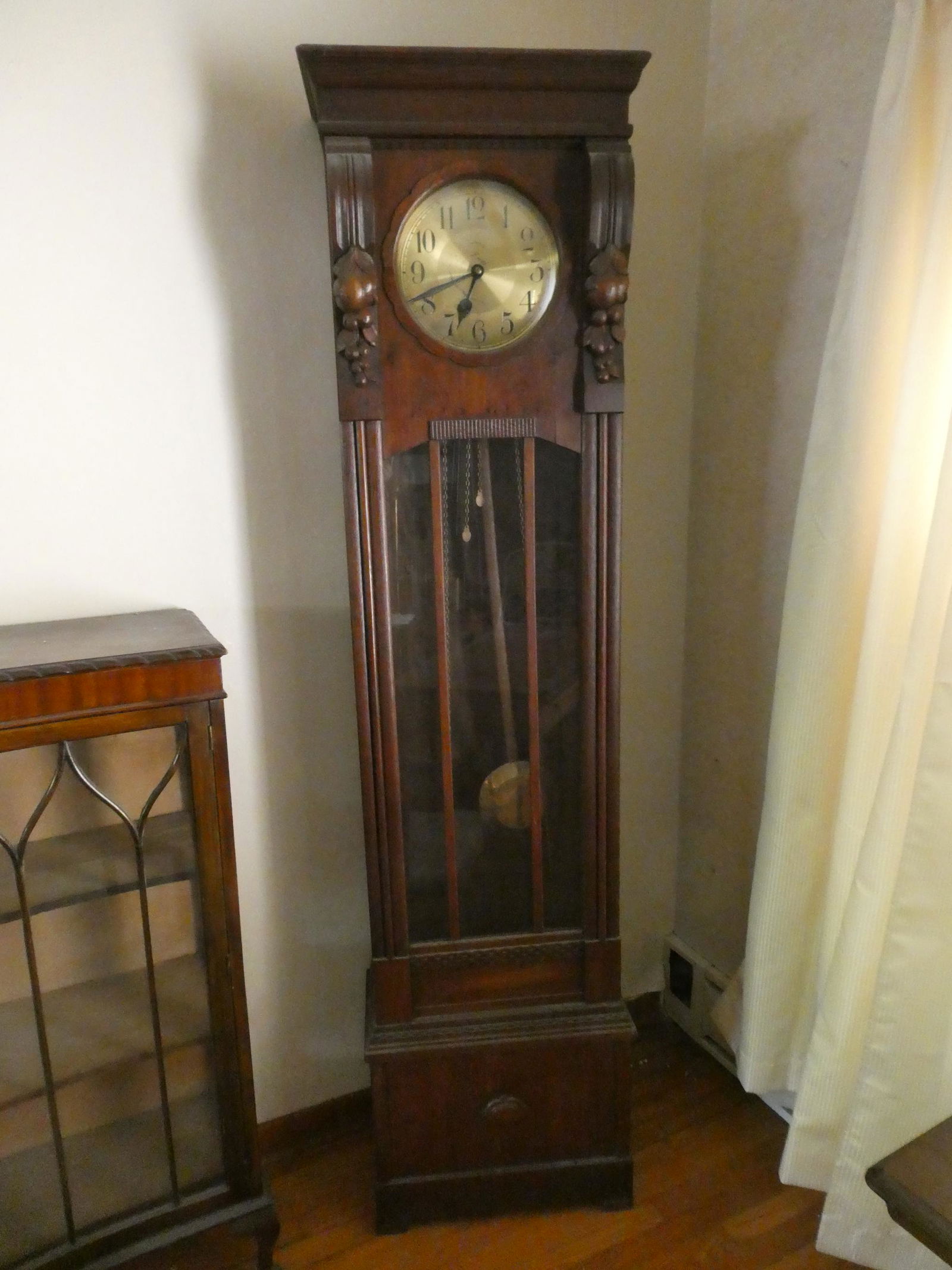 Antique Hwn Hawina German Oak Grandfather Clock Auction