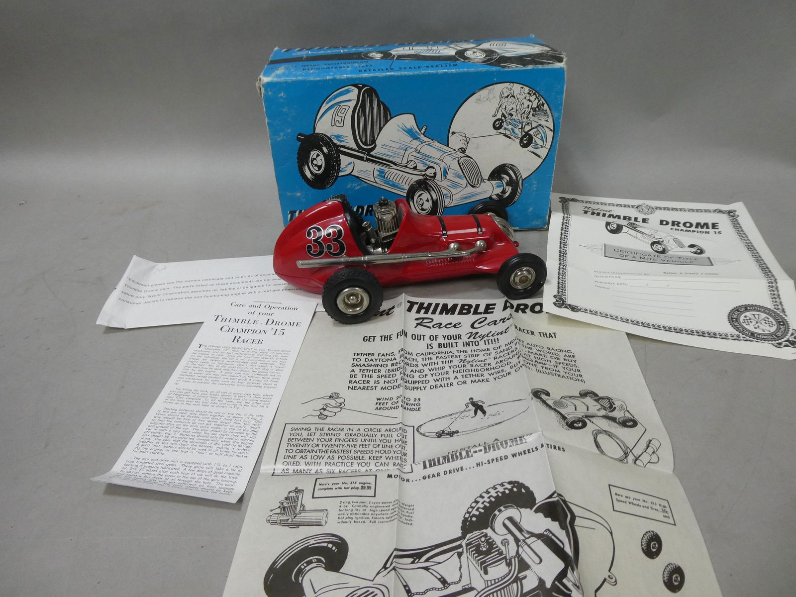 1998 Nylint Thimble Drome Champion Race Car In Box Auction