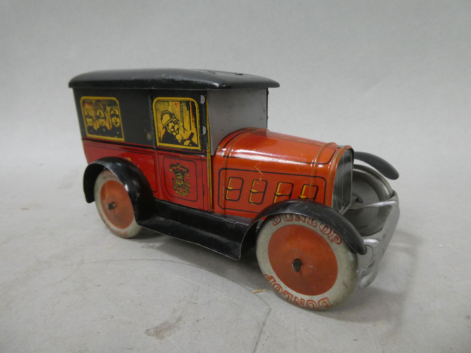 1930's De Andreis Tin Litho Wind Up French Fire Truck (1 of 5)