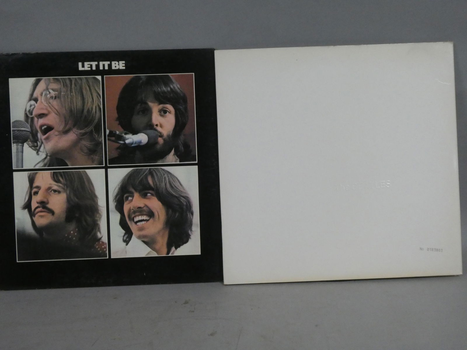 Lot 2 Beatles LP Vinyl Records White Album & Let It Be (1 of 8)