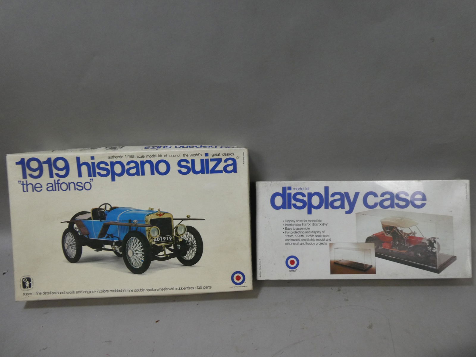 NOS Entex 1919 Hispano Suiza The Alfonso 1/16 Scale Model & Display Case (1 of 5)