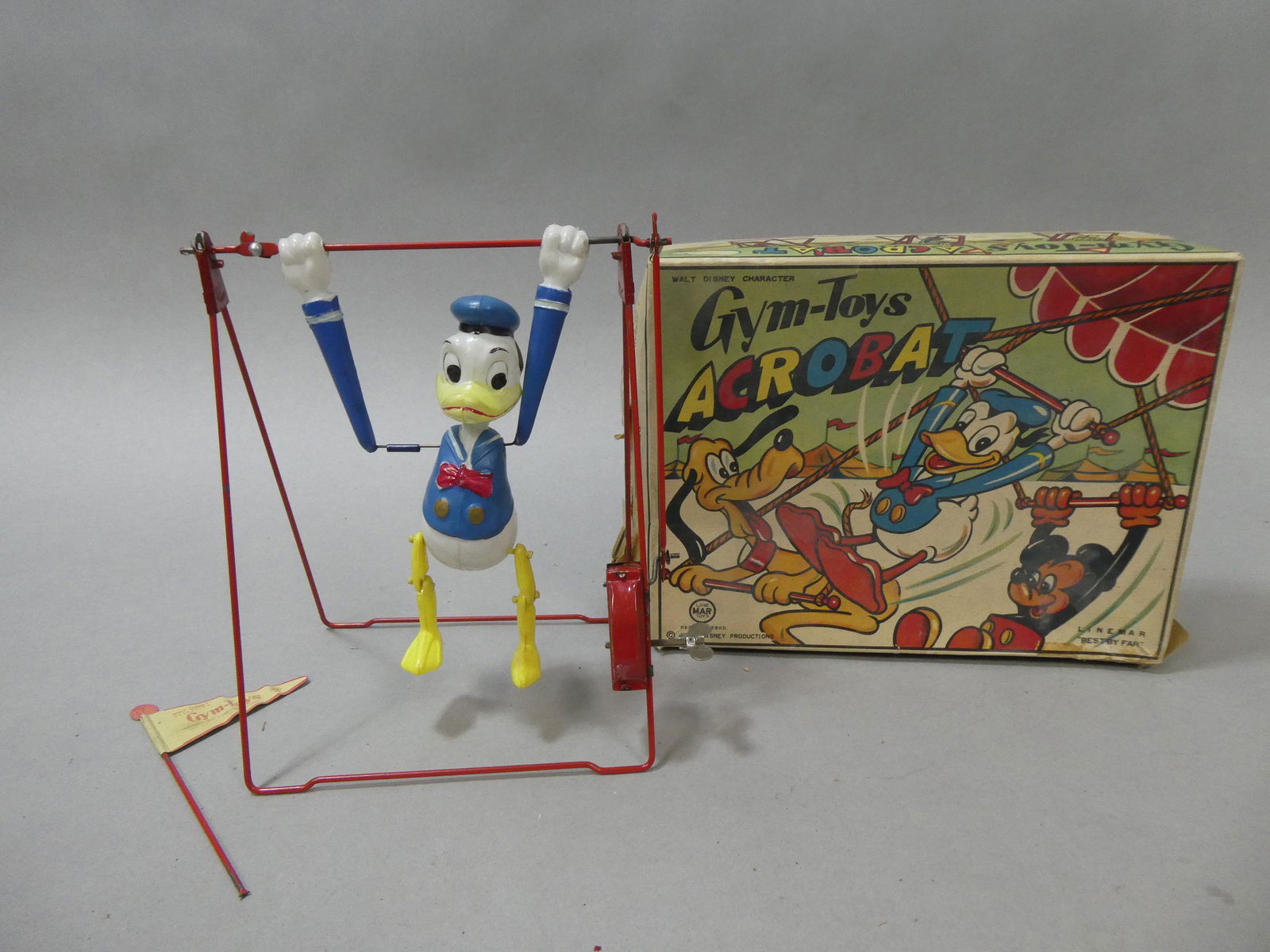 1950's Linemar Walt Disney Prod Gym-Toys Acrobat in Box (1 of 7)