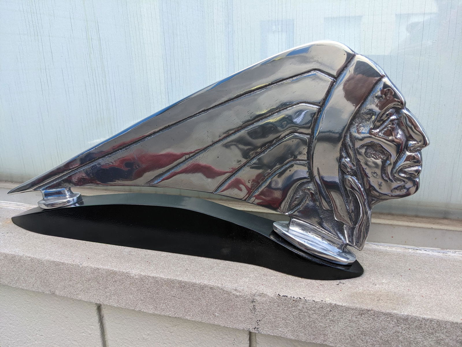 Art Deco Large Streamline Aluminum Native Indian (1 of 6)
