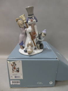 Lladro 5713 The Snowman Figurine in Box: Lladro 5713 The Snowman Figurine in Box. Measurements in inches: 8 high Condition:Good with no chips, cracks or repairs Shipping:We offer in-house shipping. Item(s) will be packed after invoice is pai