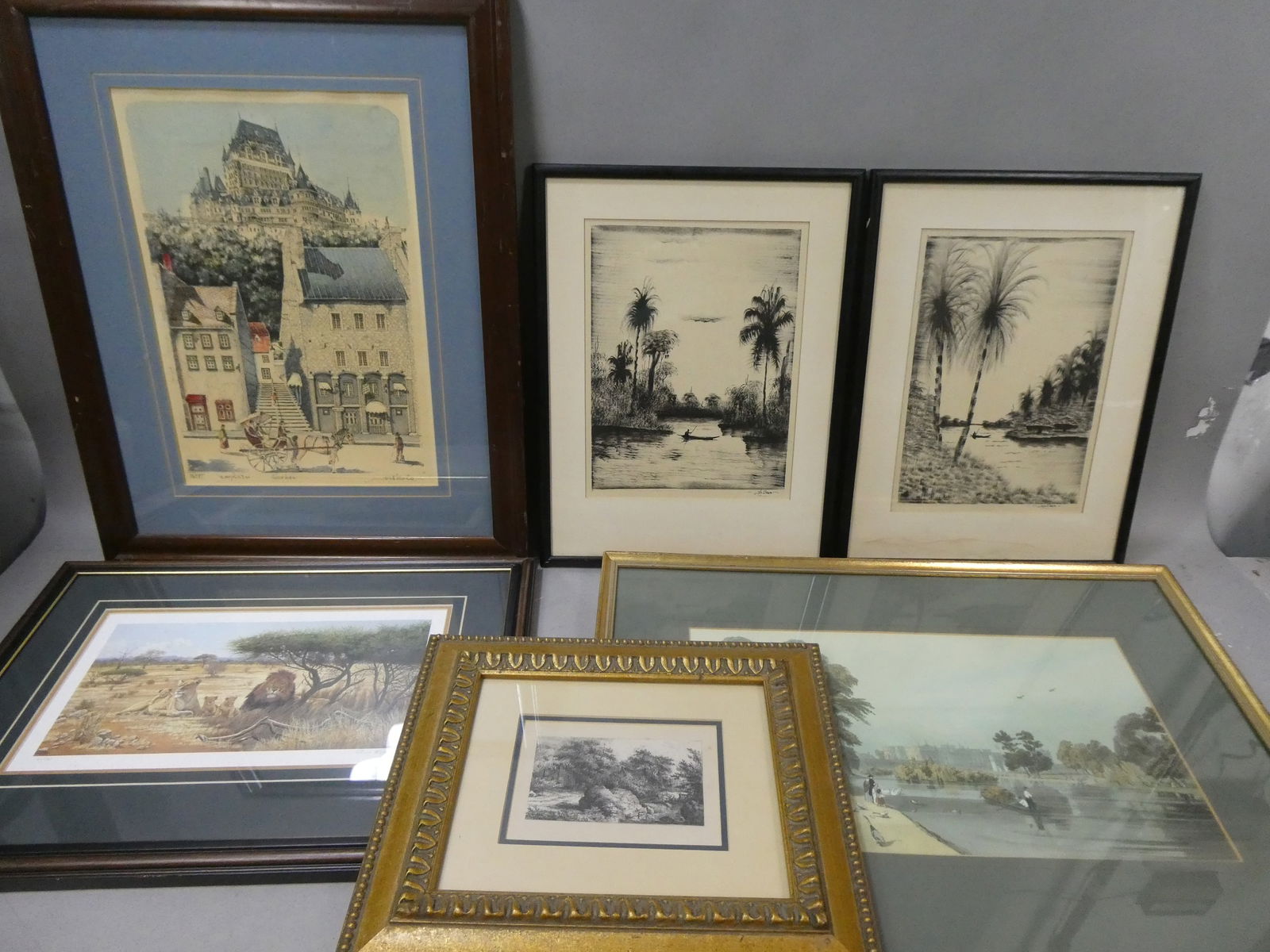 Lot 6 20th Century Vintage Assorted Framed Prints (1 of 7)
