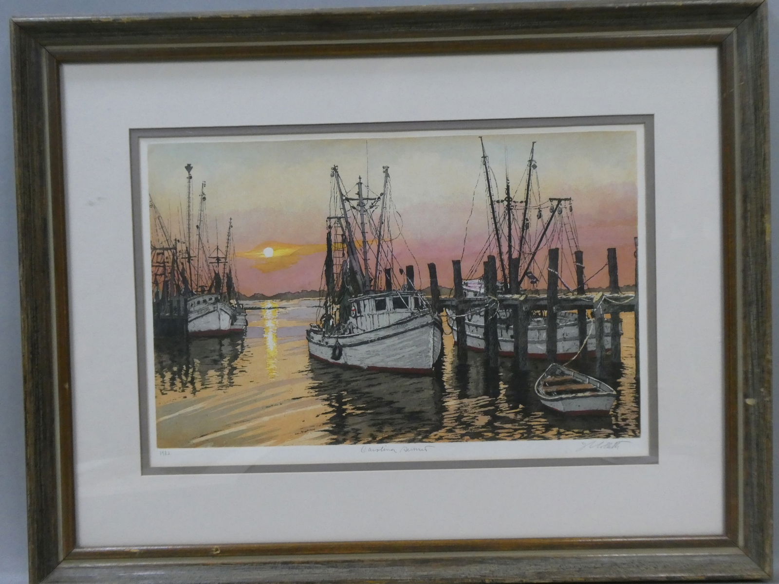 1982 John Collette Carolina Sunset Color Etching (1 of 13)