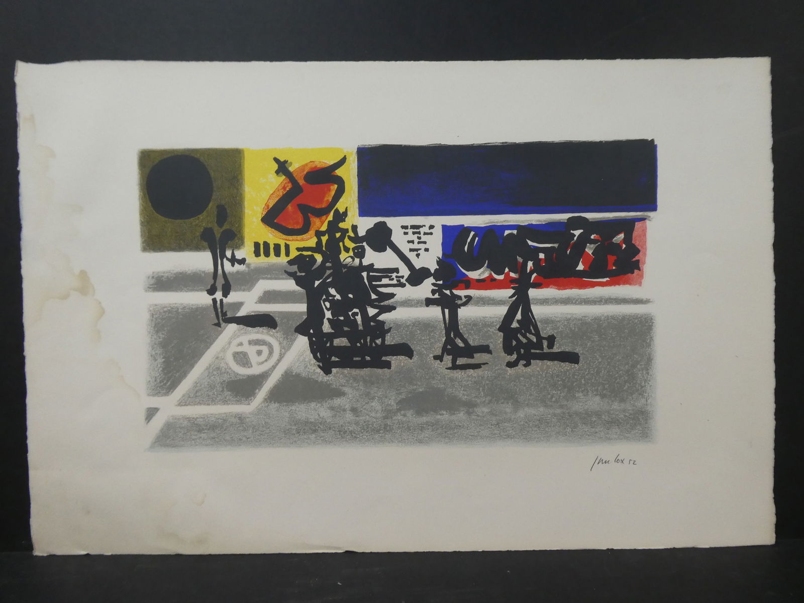 1952 Mid-Century Jan Cox Abstract Lithograph Print (1 of 11)