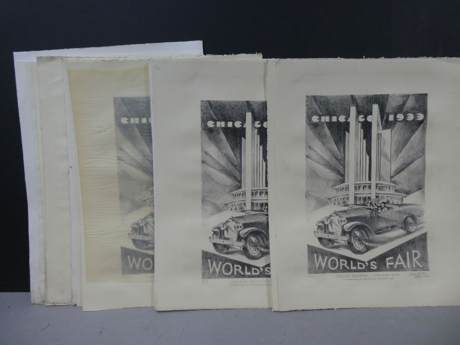 Lot 16 1993 Jari Taylor 1933 Chicago World's Fair Chrysler Building  Lithographs (1 of 10)