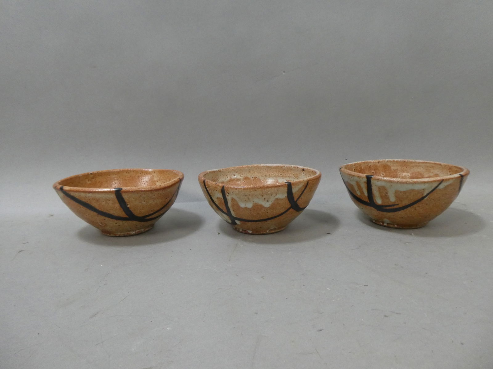Lot 3 Warren MacKenzie Irregular Shaped Shino Glaze Bowl (1 of 8)