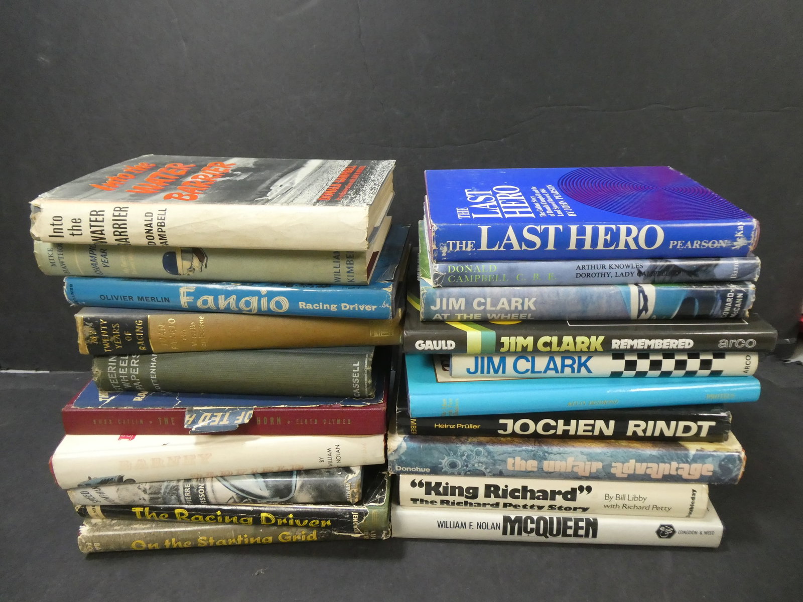 Lot 20 Vintage Assorted Race Car Driver Biography Books (1 of 8)