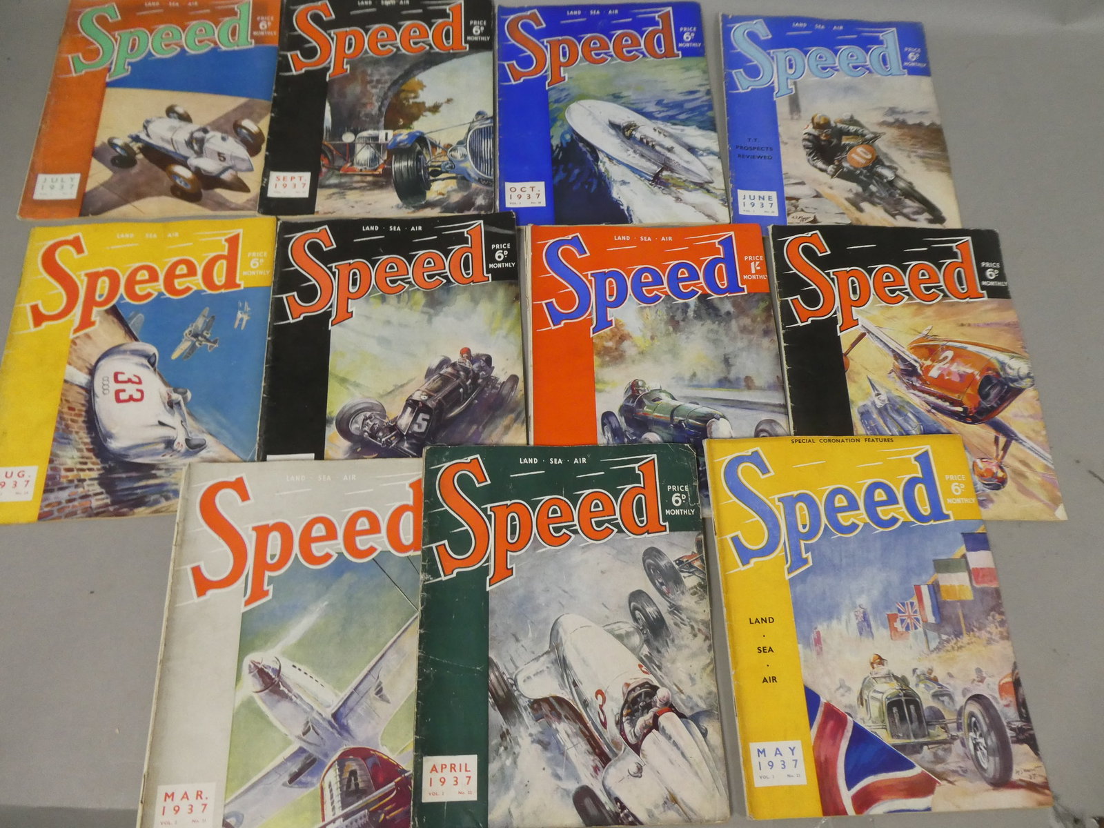 Lot 11 1937 Vol 2 Speed Magazines Land Sea Air (1 of 7)