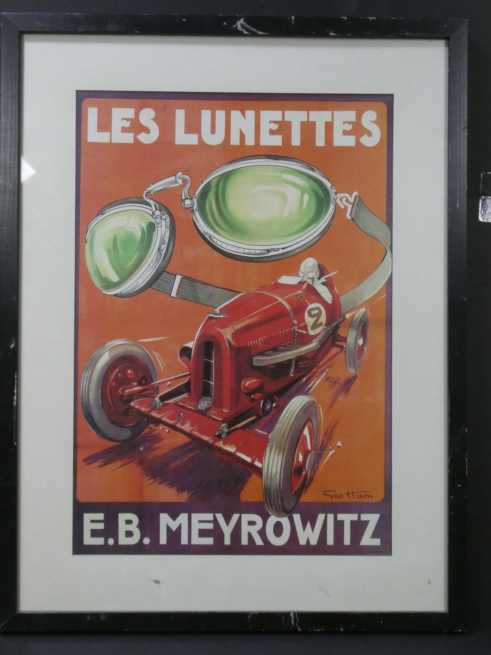 Original Vintage Geo Ham Les Lunettes EB Meyrowitz Poster (1 of 12)