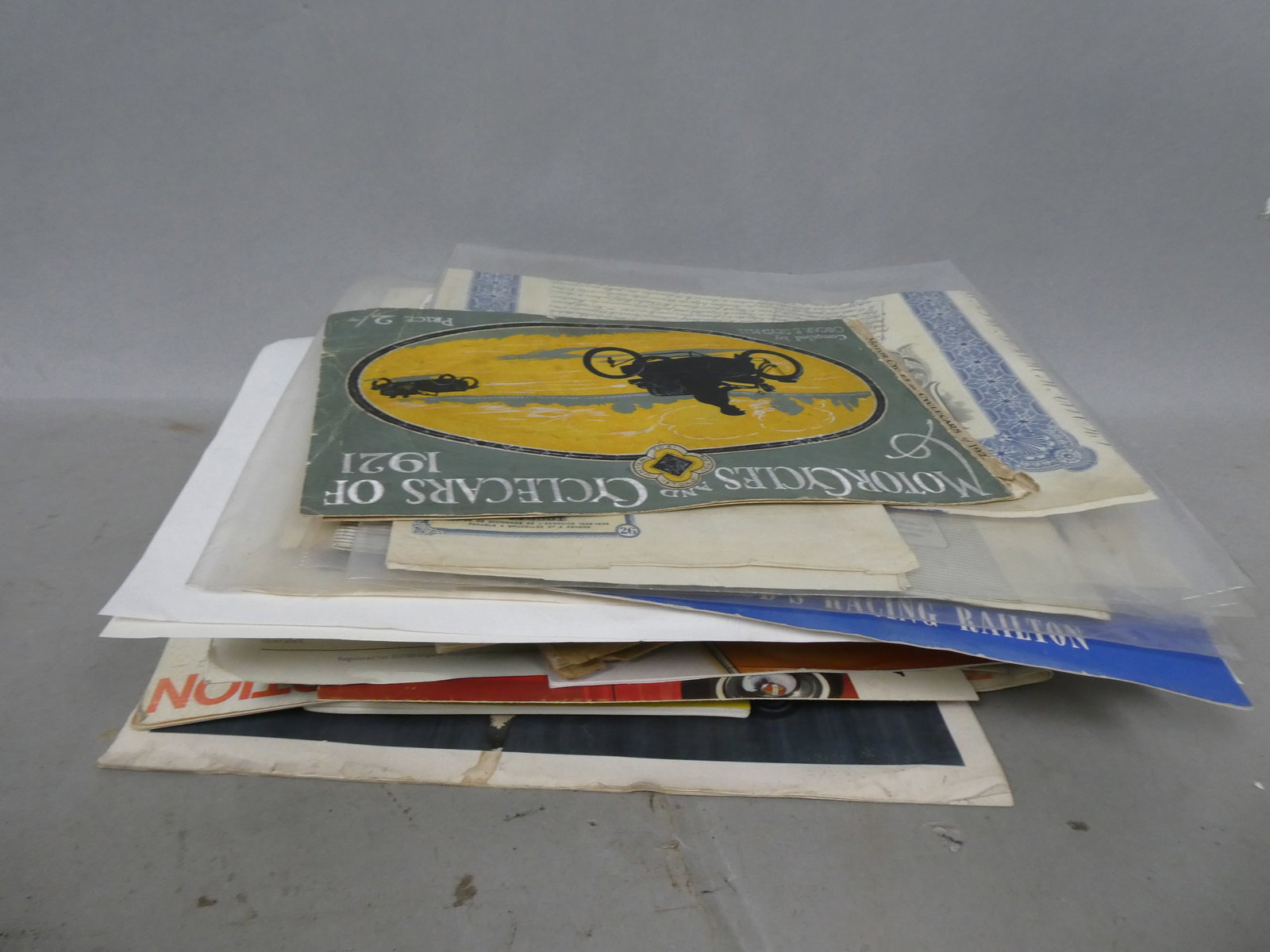 Lot Vintage Paper Automobilia Brochures Booklets Ads Stamps etc (1 of 6)