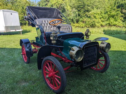 1907 Cadillac Model K Brass Ear Single Cylinder Auto: 1907 Cadillac Model K Brass Ear Single Cylinder Auto with original 6hp one cylinder engine with 2 speed forward/reverse planetary transmission with sprocket and chain drive. Built by Henry Leland on 7