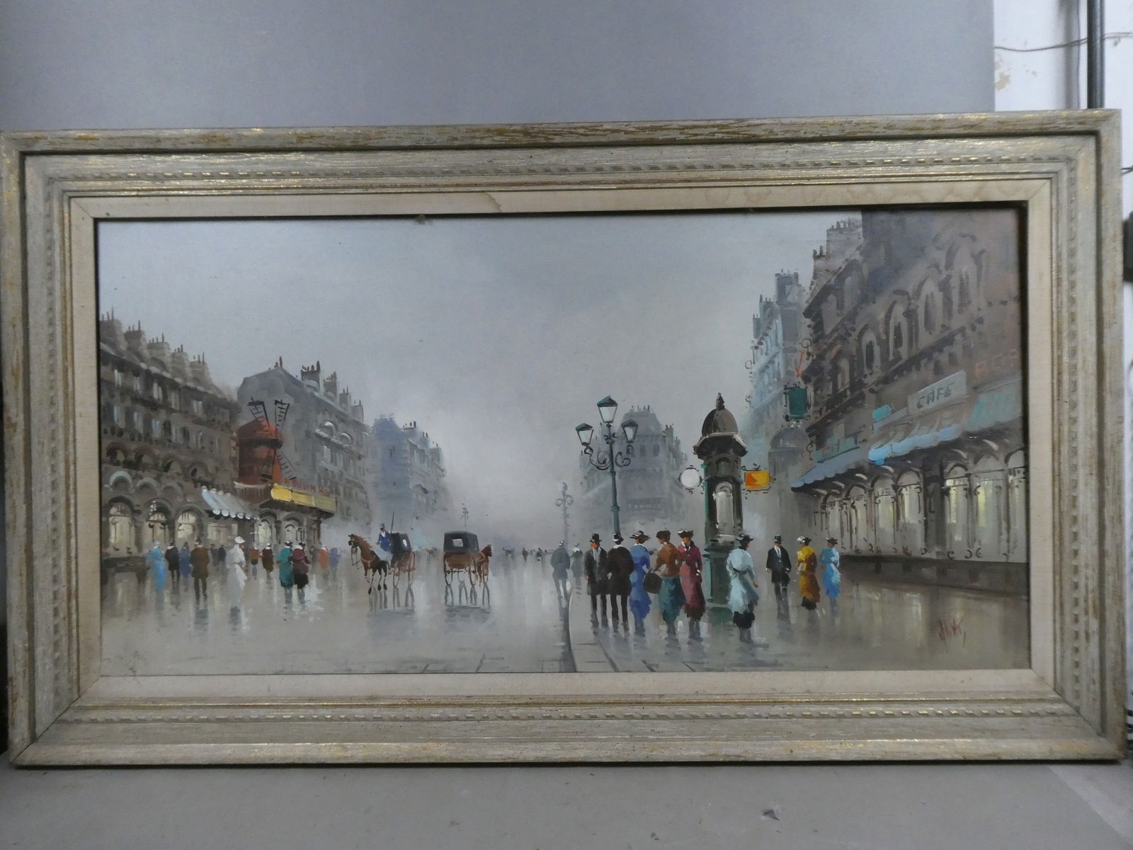 Antonio DeVity Large Streets of Paris France Oil Painting (1 of 19)