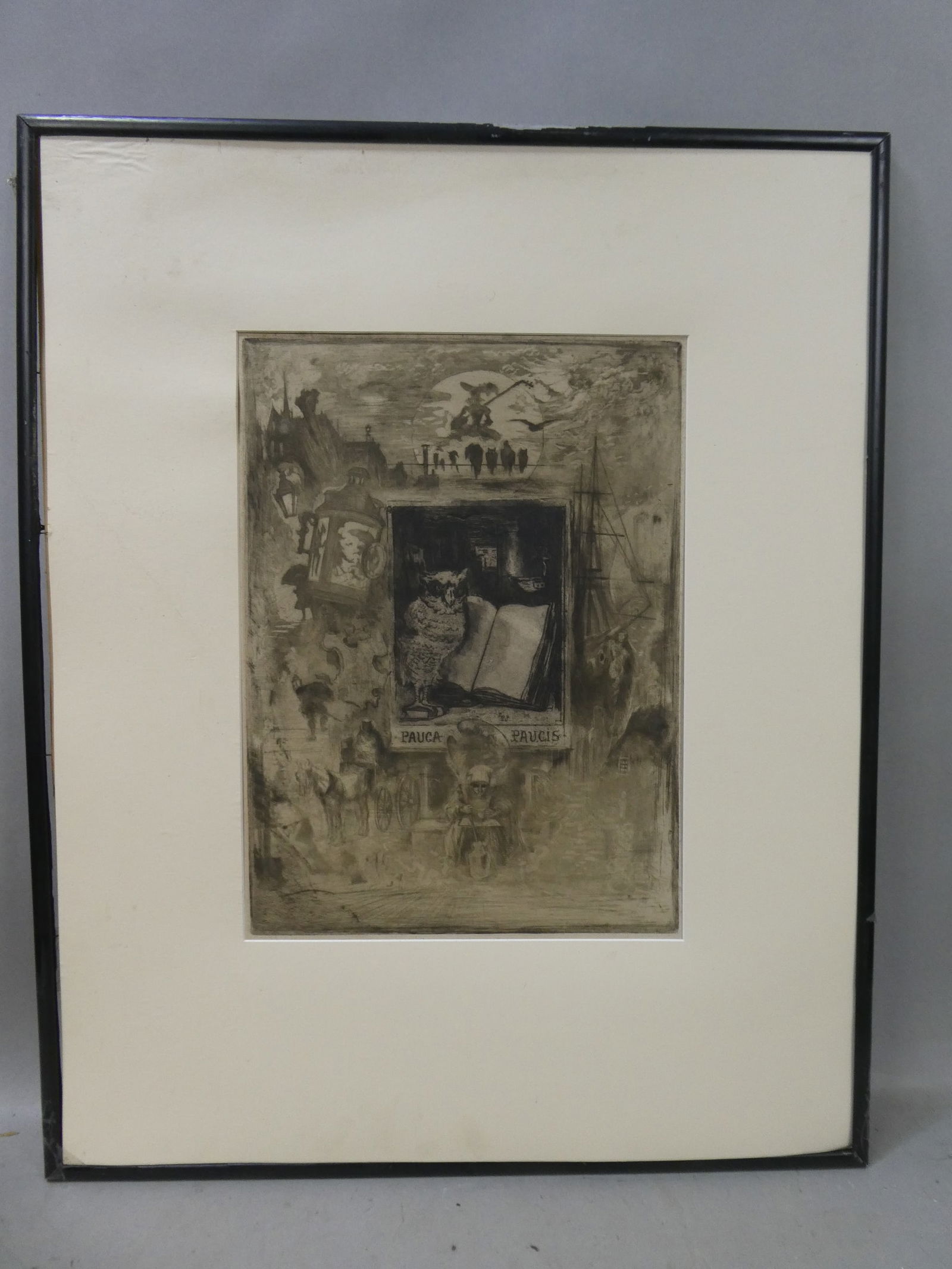 19th Century Felix Buhot Hibou Etching (1 of 10)