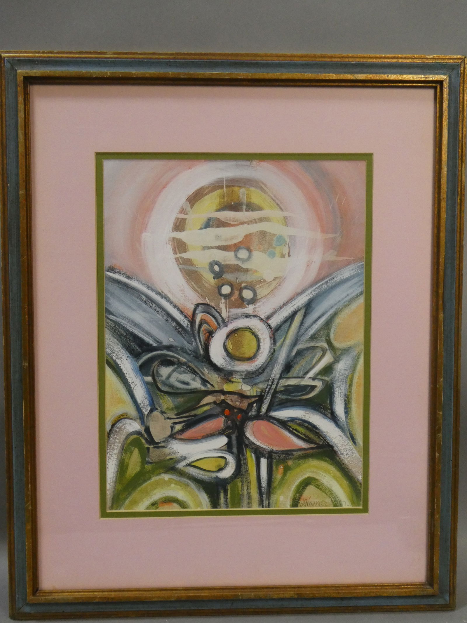 1967 Ahmed Parvez Abstract Composition Mixed Media Painting (1 of 12)