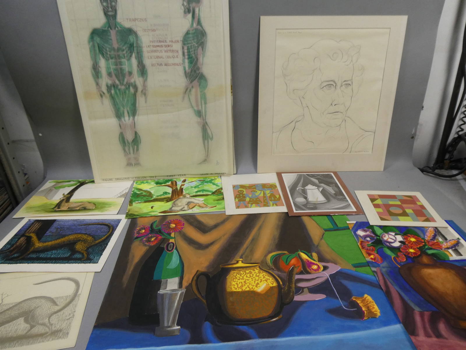 Lot 11 Leon Arnold Muller 1950s Assorted Art Skeleton Structure