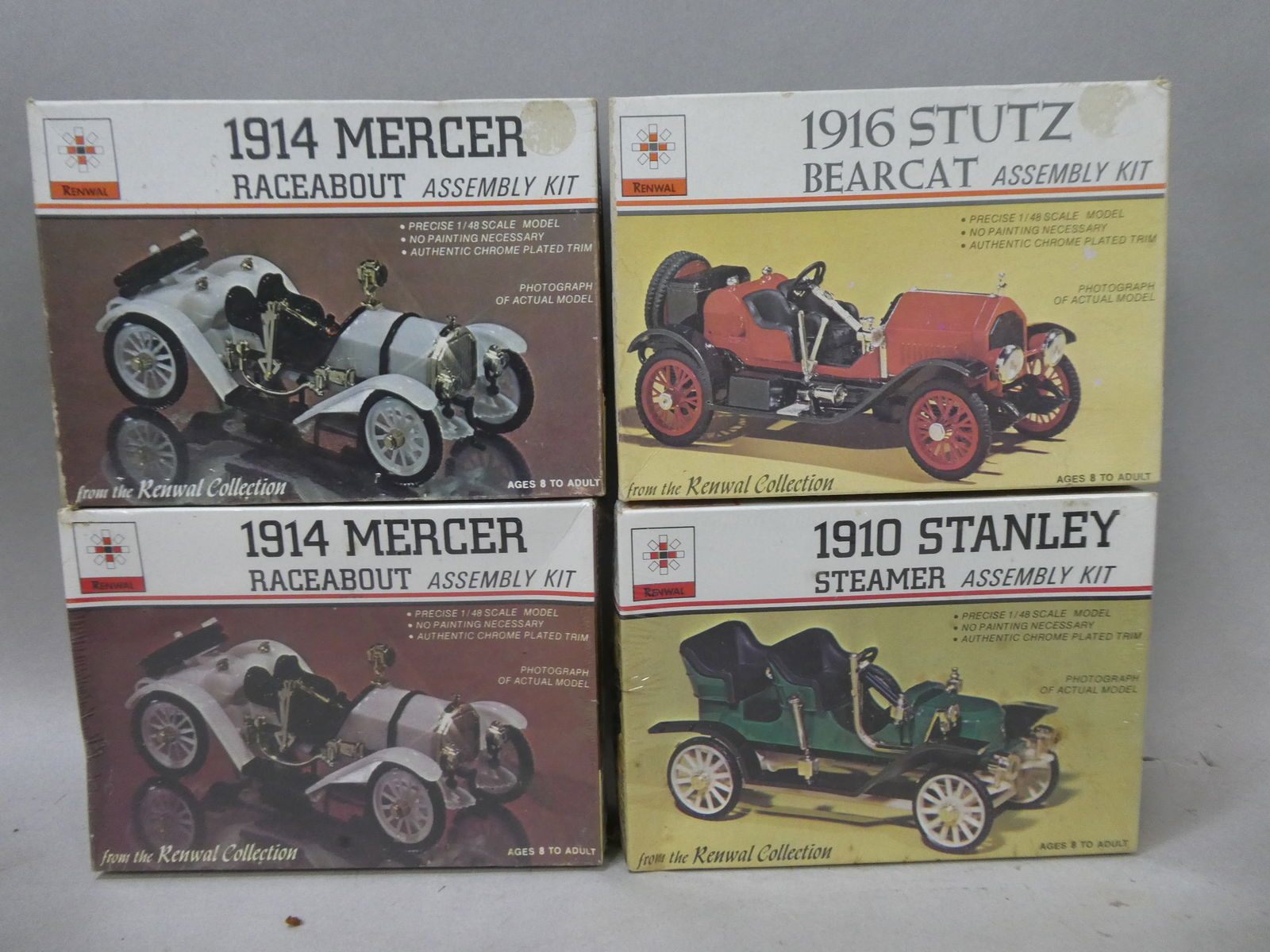 Lot 4 Renewal Collection NOS 1/48 Scale Model Kits 1910 Stanley Steamer (1 of 5)