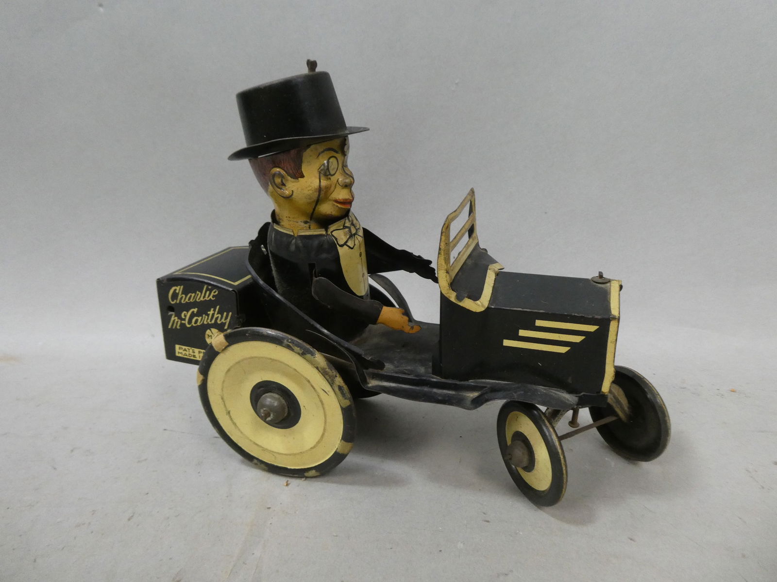 1938 Tin Litho Marx Charlie McCarthy in Benzine Buggy Wind Up (1 of 5)