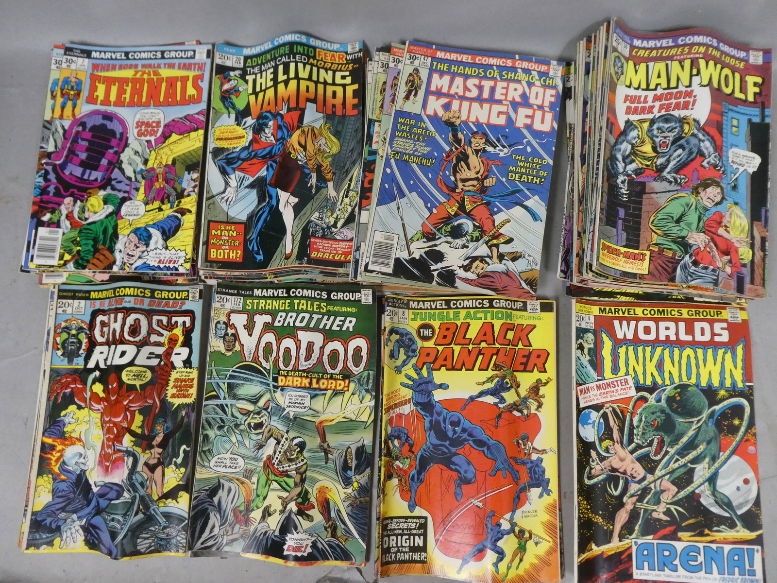 Lot 49 1970's Marvel Comics Shang-Chi Eternals Black Panther Werewolf by Night etc (1 of 7)