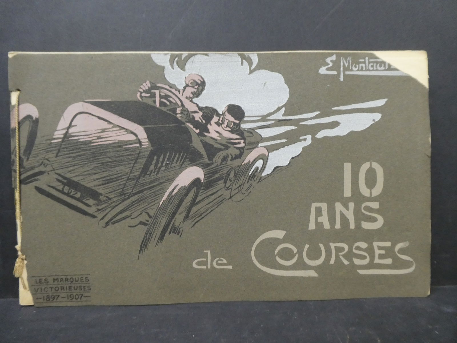 1907 Ans de Courses Race Car Book by E Montaut w/ 32 Color Plates (1 of 7)