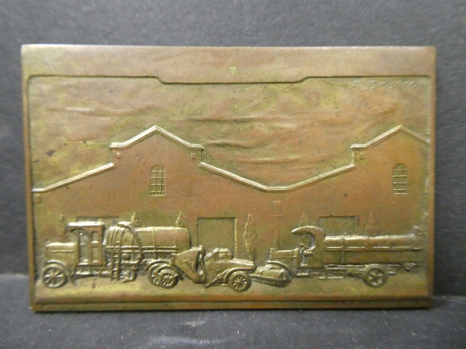 1925 Municipalidad de Buenos Aires Garage Central Bronze Medallion (1 of 5)