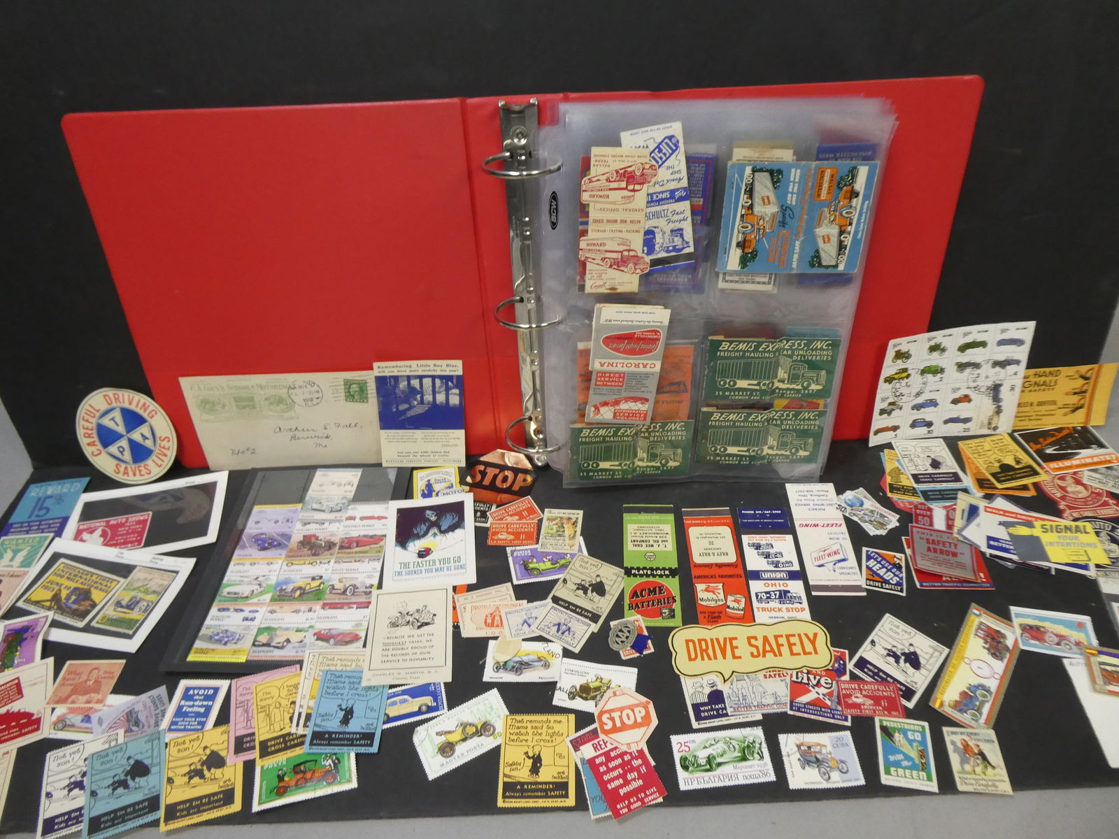 Large Lot Vintage Auto Car Related Matchbook Covers Stamps Envelope & Decals (1 of 18)
