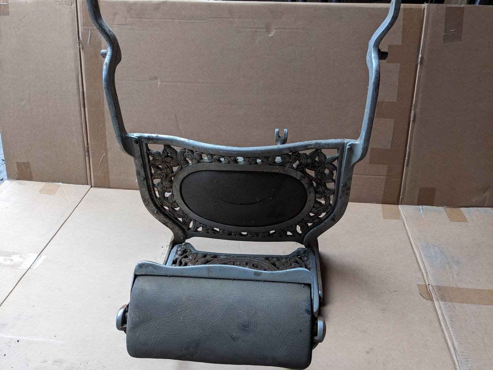 Antique Theodore Kochs Chrome Cast Iron Barber Chair Foot Rest Base Auction