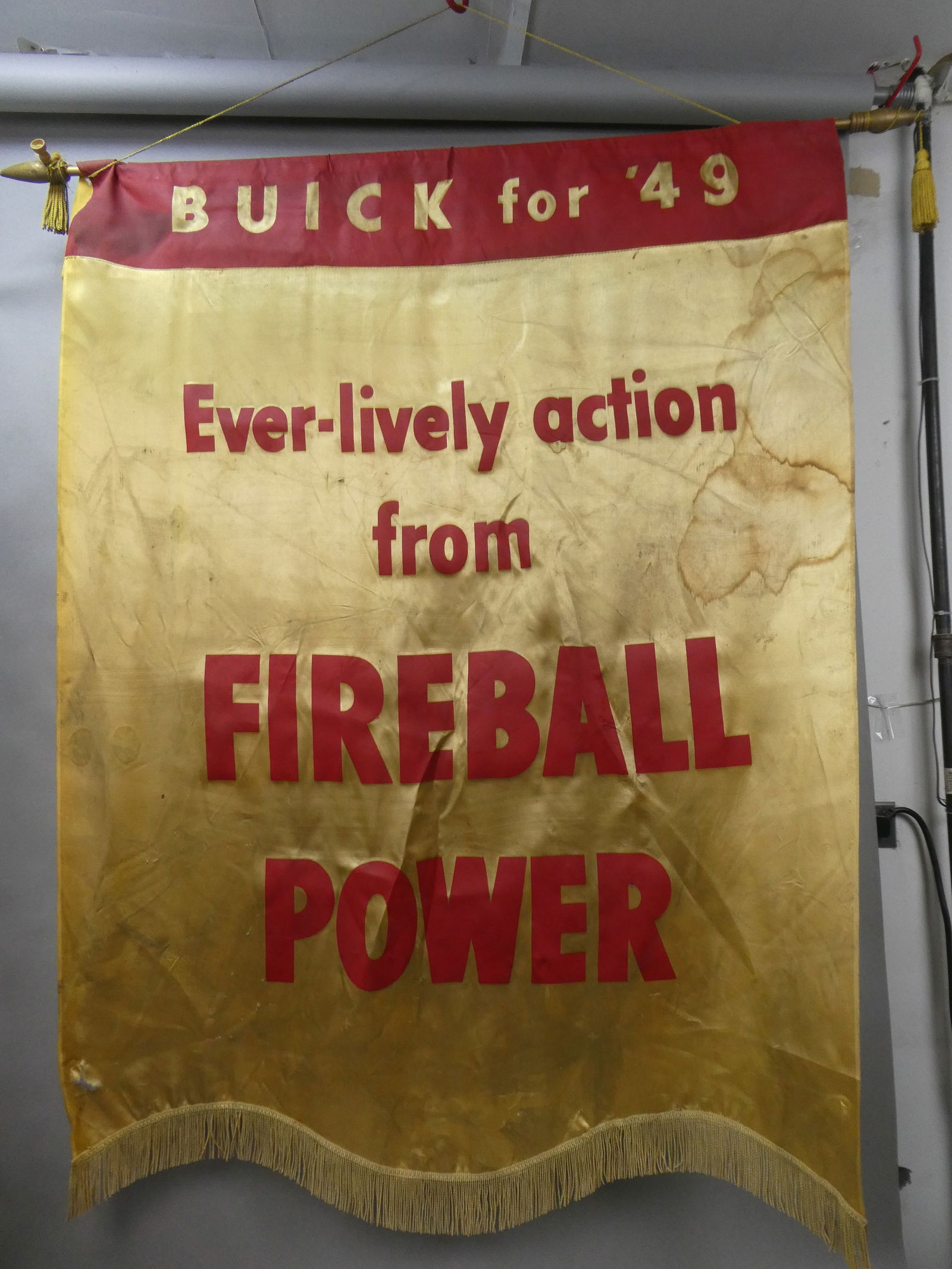 1940 Buick Fireball Power Auto Dealership Hanging Banner (1 of 11)