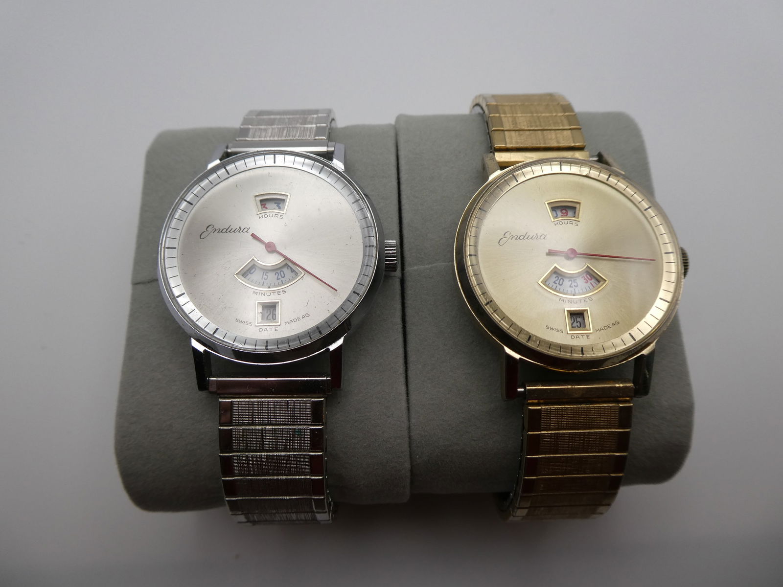 Pair of Endura Automatic Gold Tone & Silver Tone Wristwatches (1 of 11)
