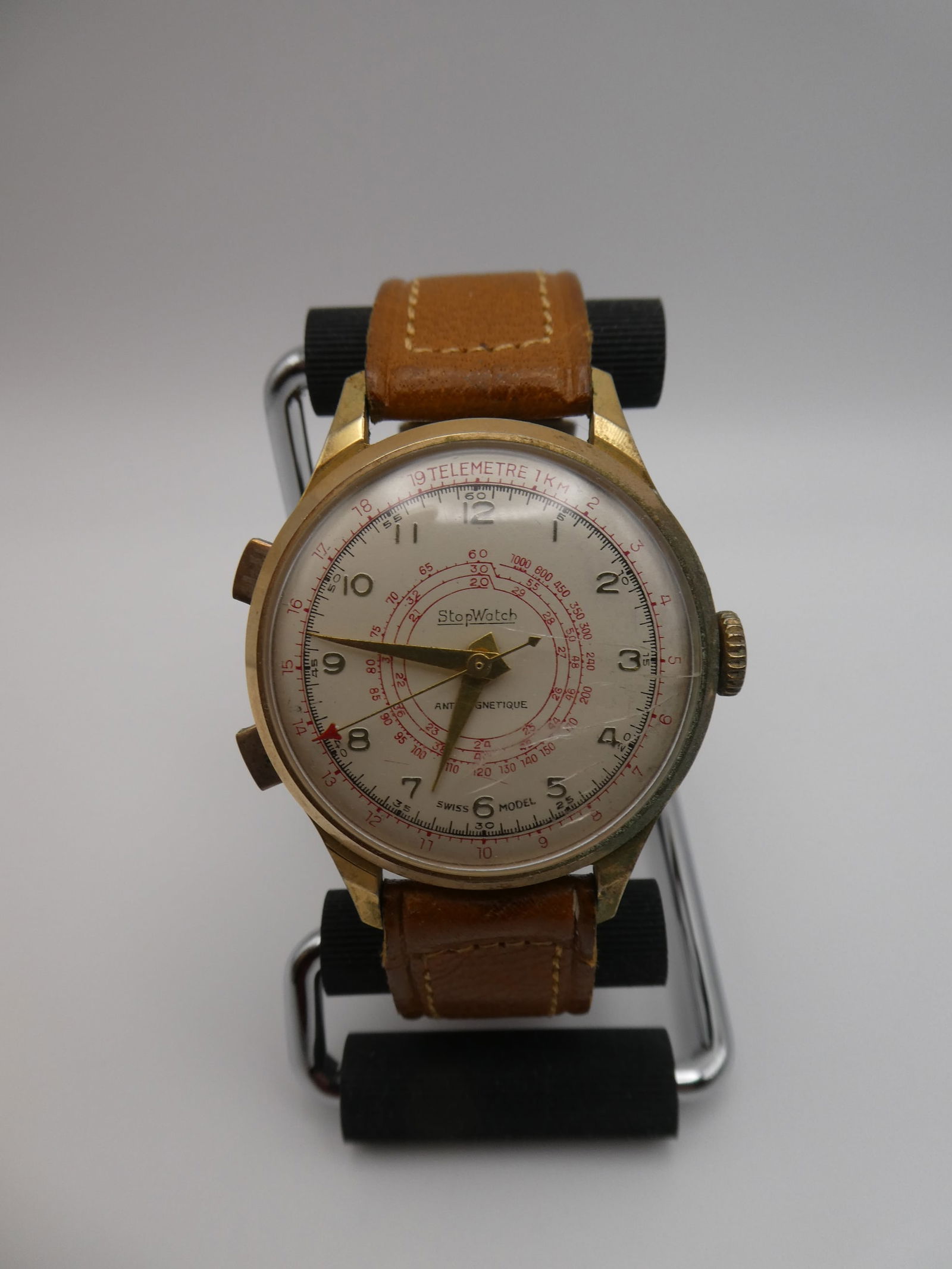 Rare Stop Watch Brand Antimagnetique Wristwatch (1 of 7)