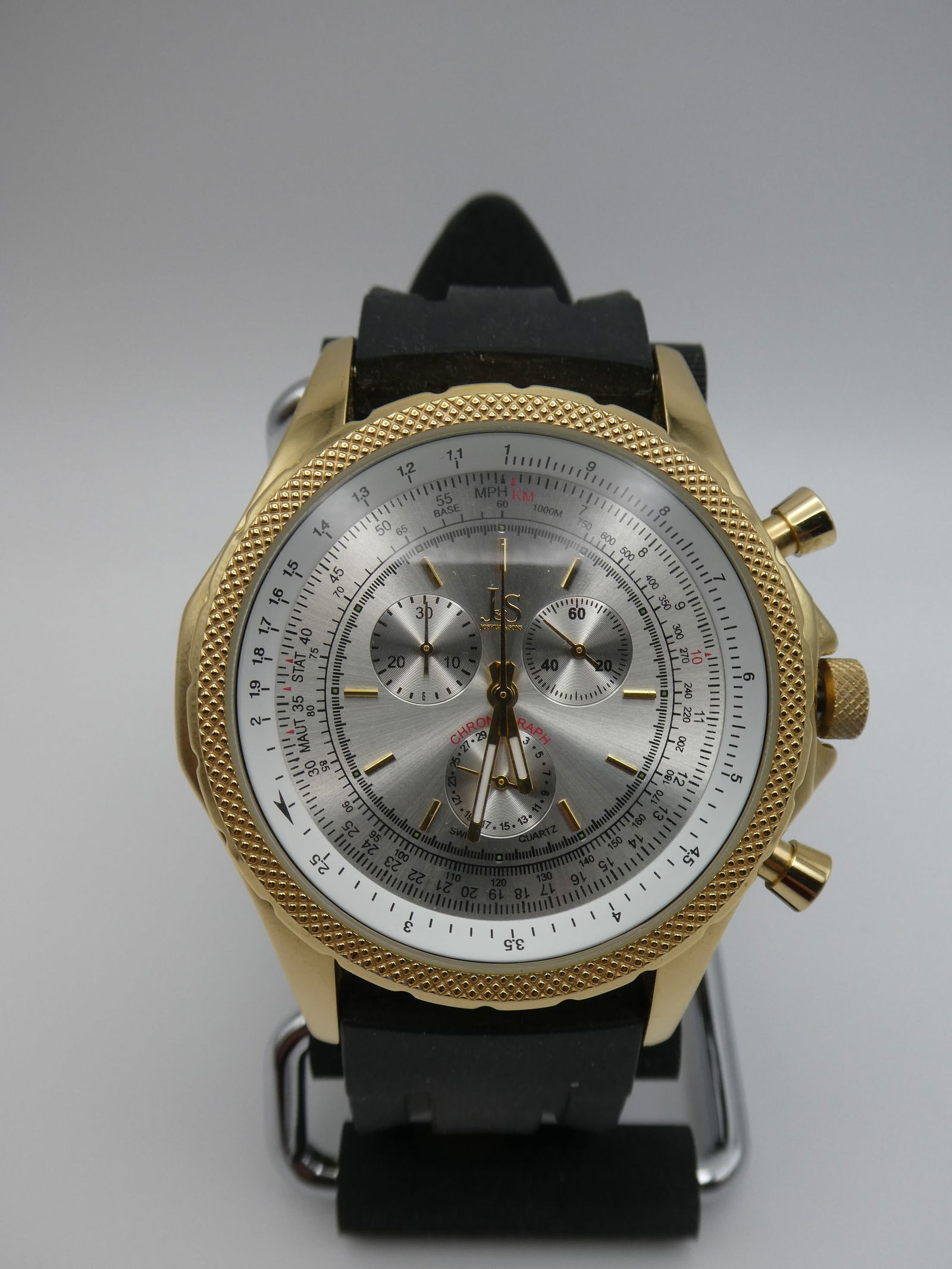 Joshua & Son World Timer Chrono Quartz Wristwatch (1 of 7)