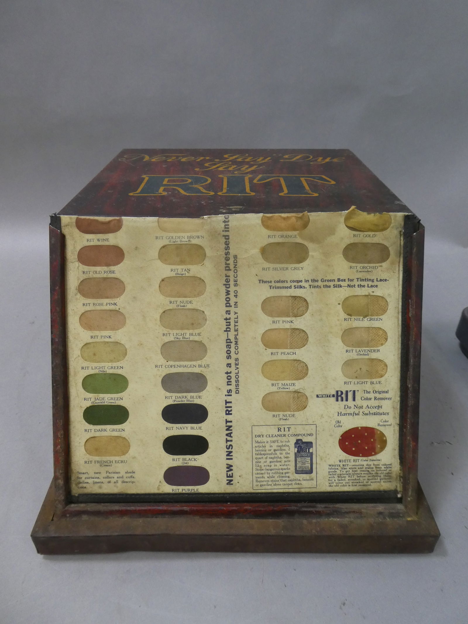 c1920's Tin Litho RIT Dye Dry Cleaning Store Display (1 of 7)