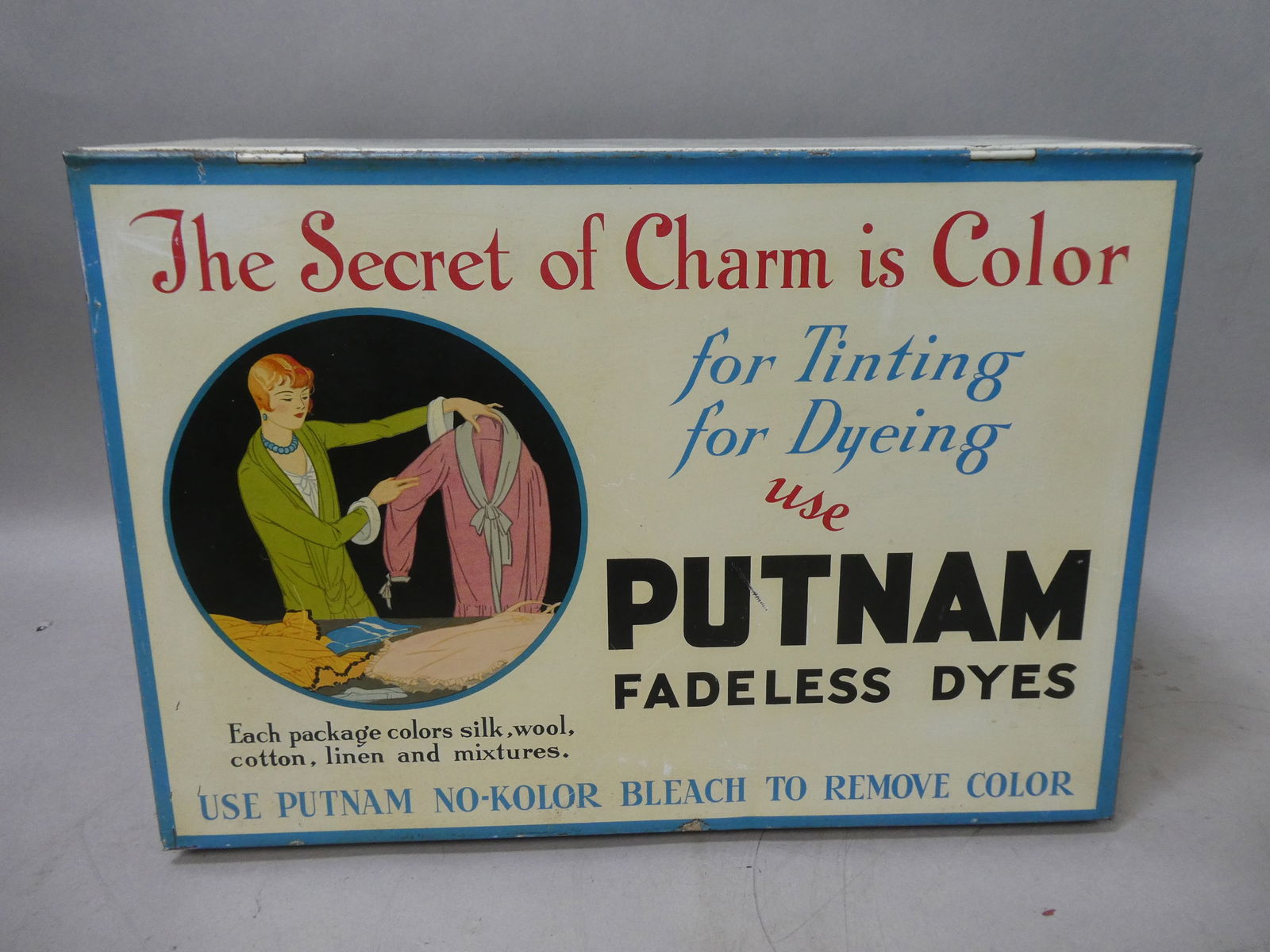 c1920's Tin Litho Putnam Fadeless Dry Cleaning Store Display (1 of 7)