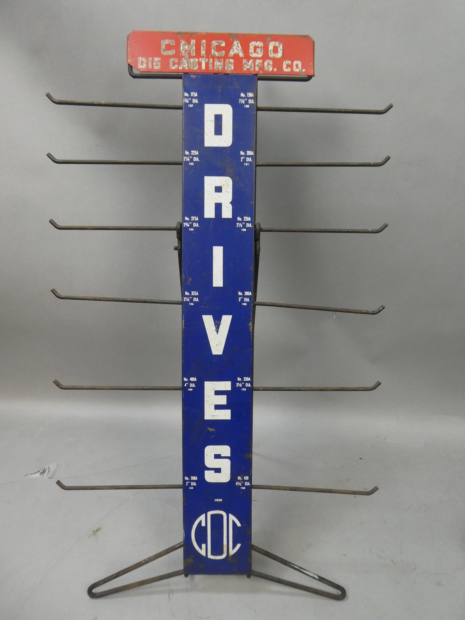 Antique Metal Chicago Die Casting MFG Drives Hardware Store Display (1 of 6)